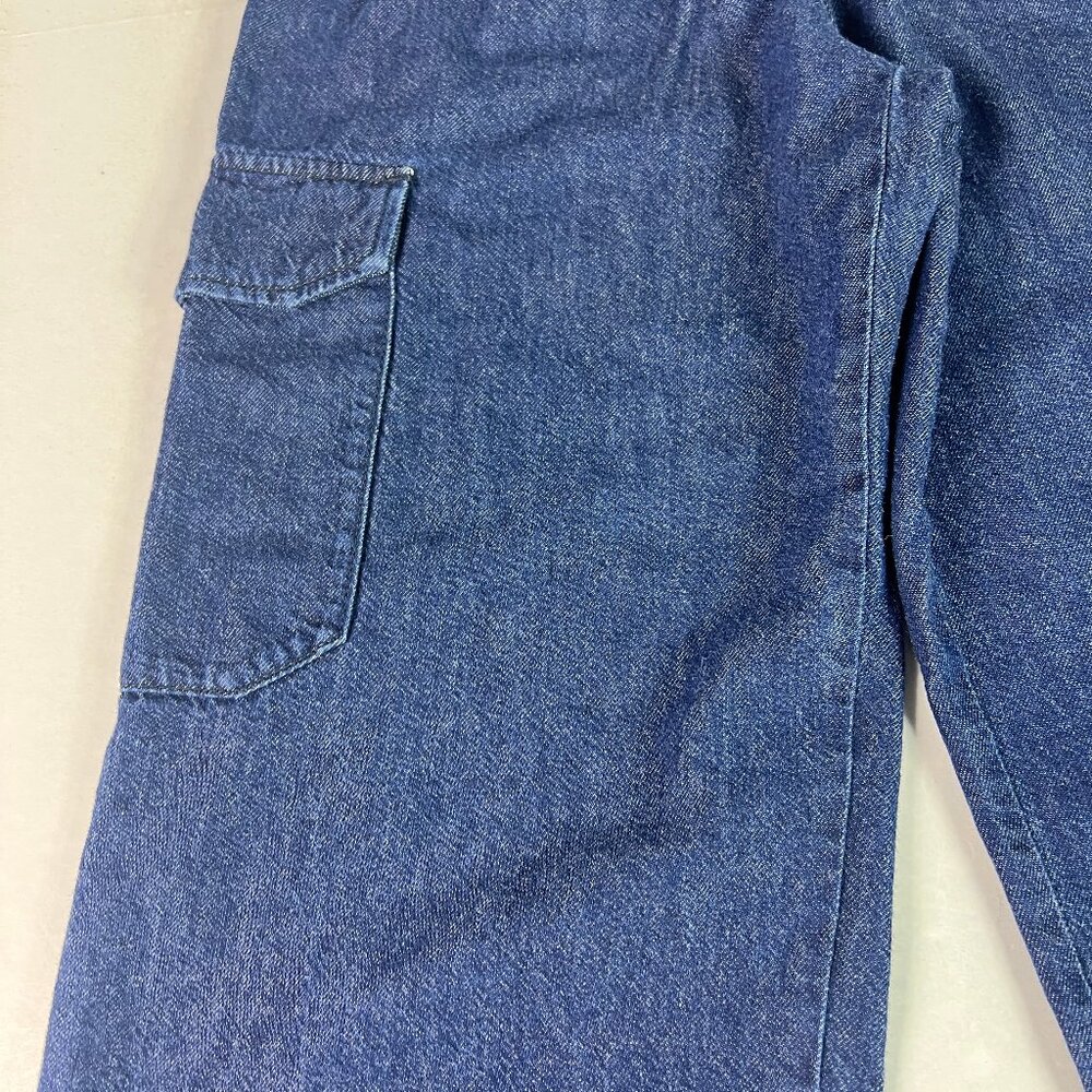 Rag & Bone Jean Women 25x28* Cassidy High Rise Wide Leg Cargo Blue Denim Tag 23 - Picture 4 of 16